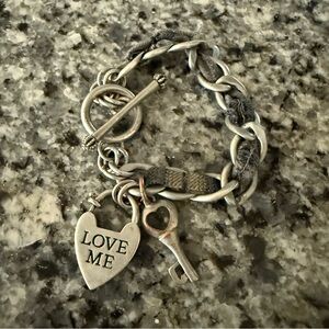Juicy Couture • Y2K Silver Love Me Charm Bracelet